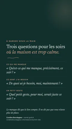 Carte pour le téléphone : trois questions pour les soirs où la maison est trop calme.